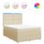 Pat box spring cu saltea, crem, 160x200 cm, material textil GartenMobel Dekor