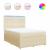 Pat box spring cu saltea, crem, 160x200 cm, material textil GartenMobel Dekor