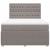 Pat box spring cu saltea, gri taupe, 160x200 cm material textil GartenMobel Dekor