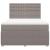 Pat box spring cu saltea, gri taupe, 160x200 cm material textil GartenMobel Dekor