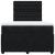 Pat box spring cu saltea, negru, 120x200 cm, catifea GartenMobel Dekor