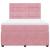 Pat box spring cu saltea, roz, 140x200 cm, catifea GartenMobel Dekor