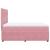 Pat box spring cu saltea, roz, 140x200 cm, catifea GartenMobel Dekor