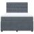 Pat box spring cu saltea, gri închis, 140x200 cm, catifea GartenMobel Dekor