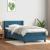 Pat box spring cu saltea, albastru închis, 80x210 cm, catifea GartenMobel Dekor