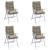 Perne scaun cu spătar mic, 4 buc., gri taupe, textil oxford GartenMobel Dekor