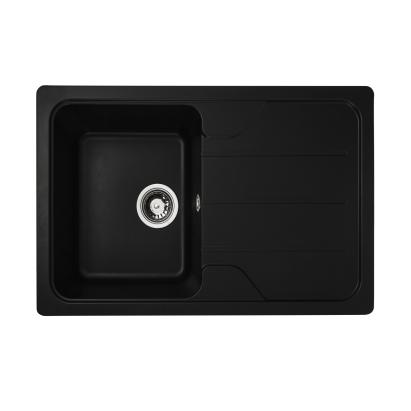 Chiuvetă din compozit de granit pentru bucătărie ELEFANT PREMIUM 7850 VERONA Negru 775 x 495 mm Innovative ReliableTools