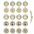 Set globuri de Craciun, 20 bucati, 5 modele, 6cm, auriu Household NewTrend