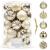 Set globuri de Craciun, 20 bucati, 5 modele, 6cm, auriu Household NewTrend