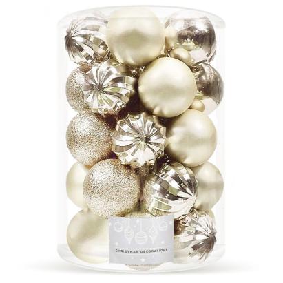 Set globuri de Craciun, 20 bucati, 5 modele, 6cm, auriu Household NewTrend