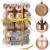 Set globuri de Craciun, 30 bucati, 3 modele, 3cm, roz auriu Household NewTrend