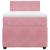 Pat box spring cu saltea, roz, 80x200 cm, catifea GartenMobel Dekor