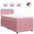 Pat box spring cu saltea, roz, 80x200 cm, catifea GartenMobel Dekor