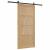 Ușă glisantă Natural și Negru 93 x 202 cm Lemn de pin masiv GartenMobel Dekor