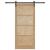 Ușă glisantă Natural și Negru 93 x 211 cm Lemn de pin masiv GartenMobel Dekor
