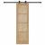 Ușă glisantă Natural și Negru 61 x 198,5 cm Lemn de pin masiv GartenMobel Dekor