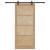 Ușă glisantă Natural și Negru 93 x 211 cm Lemn de pin masiv GartenMobel Dekor