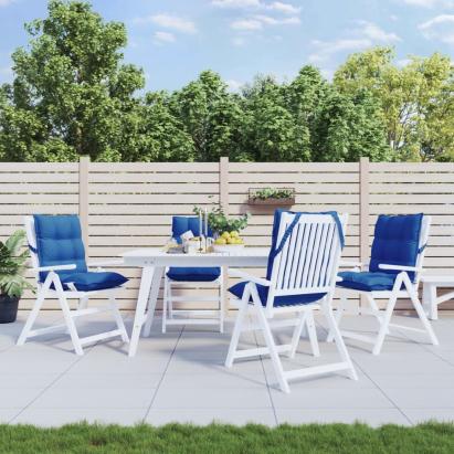 Perne scaun spătar mic, 4 buc albastru regal, țesătură Oxford GartenMobel Dekor