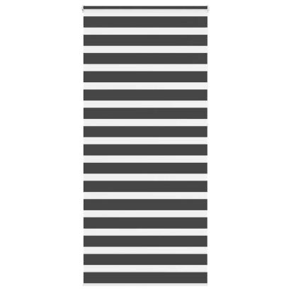 Jaluzea tip zebra neagră lățime țesătură 95,9 cm poliester GartenMobel Dekor