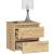 Noptiera cu 2 sertare, din PAL laminat, 40x35x40 cm, stejar artisan Household NewTrend