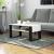 Masuta de cafea Domi cu raft inferior, blat laminat, 92x50x45 cm, alb si negru Household NewTrend