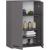 Dulap baie suspendat, cu 2 usi si 4 rafturi interioare, PAL 16 mm, 64x30x94 cm, gri grafit Household NewTrend