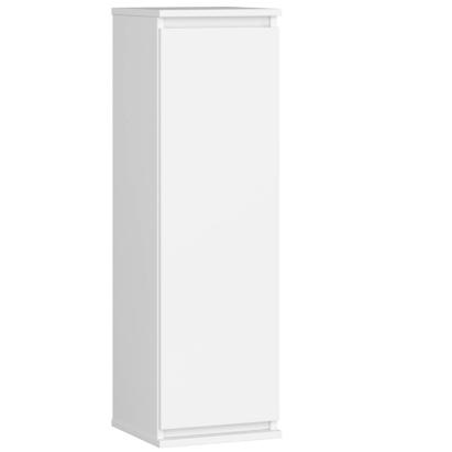 Dulap suspendat, cu usa si 3 rafturi interioare, PAL 16 mm, 30x30x99 cm, alb Household NewTrend