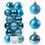 Set globuri de Craciun, 20 bucati, 3 modele, 4cm, albastru Household NewTrend