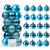 Set globuri de Craciun, 20 bucati, 3 modele, 4cm, albastru Household NewTrend