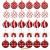 Set globuri de Craciun cu modele de sarbatori, 30 bucati, 6cm, alb rosu Household NewTrend
