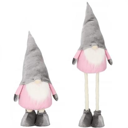 (DL) Figurina Craciun, Gnom, picioare telescopice, inaltime extensibila 60-86cm Household NewTrend