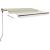 Copertină autonomă retractabilă manual, crem, 350x250 cm GartenMobel Dekor
