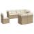Set canapele de grădină, 8 piese, cu perne, bej, poliratan GartenMobel Dekor