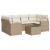Set canapele de grădină, 7 piese, cu perne, bej, poliratan GartenMobel Dekor