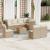 Set canapele de grădină, 9 piese, cu perne, bej, poliratan GartenMobel Dekor