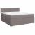 Pat continental cu saltea, gri taupe, 180x200 cm, textil GartenMobel Dekor