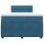 Pat box spring cu saltea, albastru, 120x190 cm, catifea GartenMobel Dekor