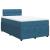 Pat box spring cu saltea, albastru, 120x190 cm, catifea GartenMobel Dekor
