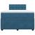Pat box spring cu saltea, albastru, 120x190 cm, catifea GartenMobel Dekor