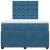 Pat box spring cu saltea, albastru, 120x190 cm, catifea GartenMobel Dekor