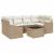 Set de canapea cu pernă 7 pcs Bej și crem poliratan GartenMobel Dekor