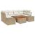 Set de canapele pentru grădină 7 pcs Bej și alb GartenMobel Dekor