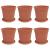 Ghivece pentru plante 6 pcs Roșu cărămidă Ø 17 x 14 cm Plastic GartenMobel Dekor