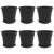 Ghivece pentru plante 6 pcs Negru Ø 19 x 16 cm Plastic GartenMobel Dekor