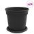 Ghivece pentru plante 24 pcs Negru Ø 17 x 14 cm Plastic GartenMobel Dekor