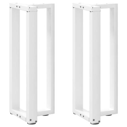 Picioare de masă consolă în formă de T, 2 buc., alb, 38x25x(72-73) cm, oțel GartenMobel Dekor