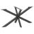 Picior masă de sufragerie, formă de păianjen, antracit, 150x78x(72-73) cm, oțel GartenMobel Dekor