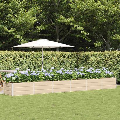 Jardinieră Creme 480 x 80 x 45 cm Oțel GartenMobel Dekor