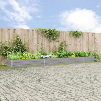 Jardinieră Gri deschis 195 x 100 x 45 cm Oțel Galvanizat GartenMobel Dekor