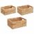 Coșuri de depozitare 3 pcs natural 40 x 30 x 18 cm GartenMobel Dekor